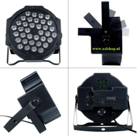 Par led discolamp disco lamp RGB verlichting DMX 36W + Afst.