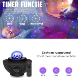 Galaxy lamp projector sterrenhemel nachtlamp sterrenhemel + bluetooth*ZWART*