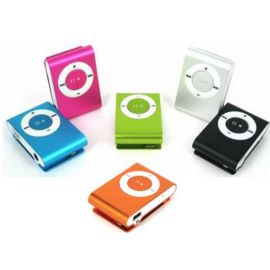 MP3 speler mini shuffle formaat micro sd sport + clip *8 kleuren*