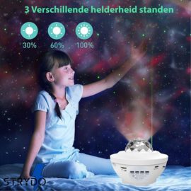 Galaxy lamp projector sterrenhemel nachtlamp sterrenhemel + bluetooth *WIT*