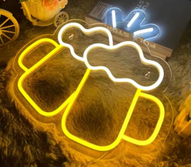 Bier neon sign bord LED lichtbord verlichting lamp reclame XXL
