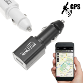 GPS GSM tracker auto + usb autolader klein GPRS volgsysteem tracking *zwart*