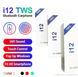 I12 + touchcontrol in-ear oortjes draadloos bluetooth geen airpods inear