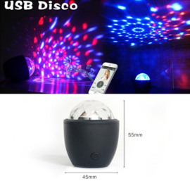 Discobal discobol disco lamp bol bal led verlichting feest RGB mini