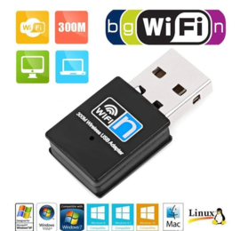 WIFI mini usb dongle adapter ontvanger 300mbps netwerk + CD