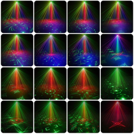 Discolamp discobal discoverlichting verlichting laser stroboscoop *60 patronen*