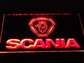 Scania vrachtwagen neon bord lamp LED  verlichting reclame lichtbak #1*rood*