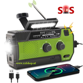 Noodradio nood pakket radio accu powerbank 4000mah *GROEN*