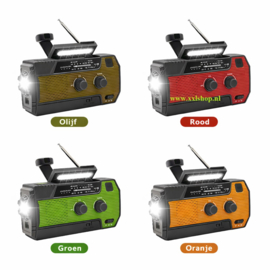 Noodradio nood pakket radio accu powerbank solar 4000mah *ORANJE*