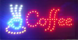 Coffee koffie lamp LED verlichting reclame bord lichtbak #B