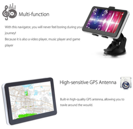 Navigatie 7 inch GPS Full HD + 8GB FM USB (IGO) Europa auto