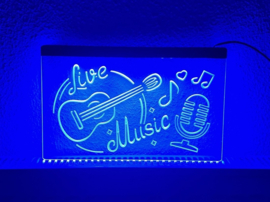 Live muziek neon bord lamp LED verlichting reclame lichtbak