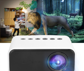 Mini beamer projector Full HD LED HDMI VGA USB SD 1080P *WIT*