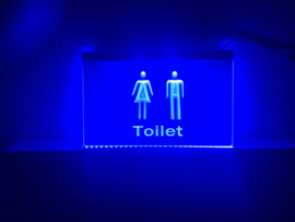 WC toilet neon bord lamp LED cafe verlichting reclame lichtbak