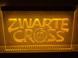 Zwarte cross neon bord lamp LED  verlichting reclame lichtbak