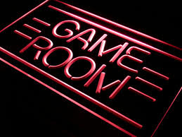 Game room neon bord lamp LED verlichting reclame lichtbak *rood*