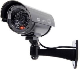 Dummy beveiligingscamera nep camera buiten outdoor LED *zwart*