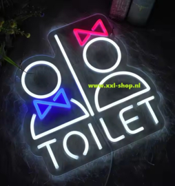 Toilet neon sign bord LED lichtbord verlichting lamp reclame XXL