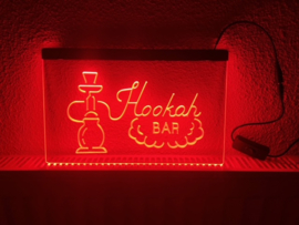 Hookah bar waterpijp shisha neon bord lamp LED verlichting lichtbak