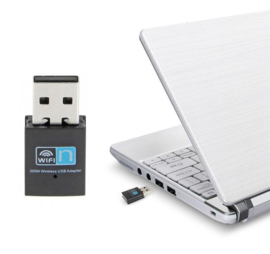 WIFI mini usb dongle adapter ontvanger 300mbps netwerk + CD