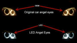 Angel eyes BMW M5 E39 E60 E61 X5 LED wit xenon 5 serie koplamp lci