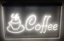 Koffie coffee neon bord lamp LED verlichting reclame lichtbak