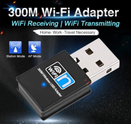 WIFI mini usb dongle adapter ontvanger 300mbps netwerk + CD