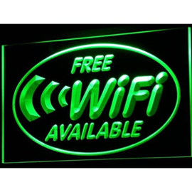 WIFI neon bord lamp LED cafe verlichting reclame lichtbak *GROEN*