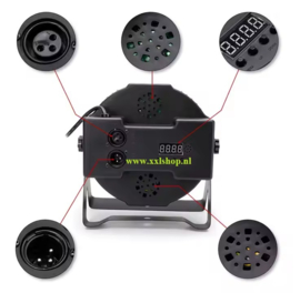 Par led discolamp disco lamp RGB verlichting DMX 36W + Afst.