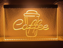 Koffie coffe bar neon bord lamp LED verlichting reclame lichtbak #2
