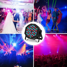 Par led discolamp disco lamp RGB verlichting DMX 36W + Afst.