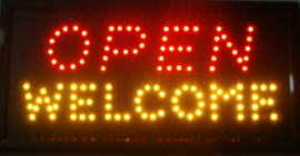 OPEN welkom lamp LED verlichting reclame bord lichtbak #E