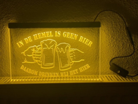 In de hemel is geen bier neon bord lamp LED cafe verlichting