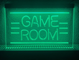 Game room neon bord lamp LED  verlichting reclame lichtbak *groen*