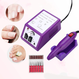 Elektrische nagelvijl nagelfrees machine manicure & pedicure set *paars*