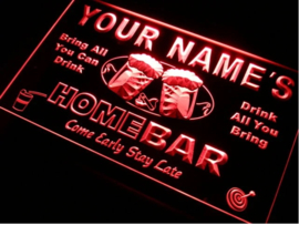 Op maat gemaakt - eigen ontwerp- LED neon bord *20x30cm* VERTICAAL kleur naar keuze