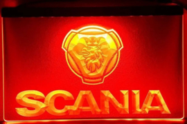 Scania neon bord lamp LED verlichting reclame lichtbak XL *40x30cm* rood #1