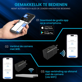 Spy camera usb oplader spycam mini verborgen camera Full HD WIFI SD iphone