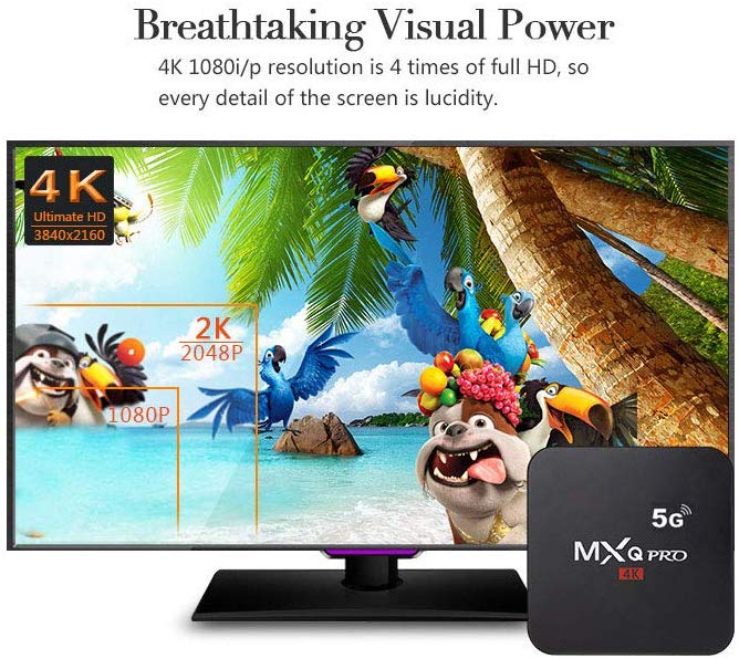MXQ PRO Android 12 tv box mediaspeler IPTV +5G smart 4K 1/8GB *2025*