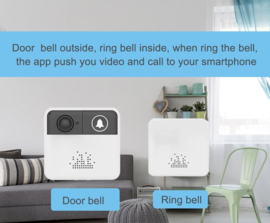 Wifi deurbel intercom video camera deur bel draadloos ring + CHIME + APP