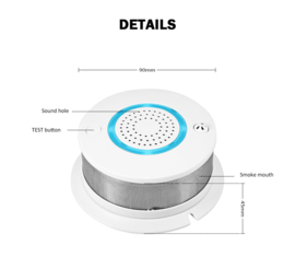 Luxe rook warmte melder rookmelder hittemelder + LED