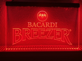 Bacardi breezer neon bord lamp LED cafe verlichting reclame lichtbak *rood*