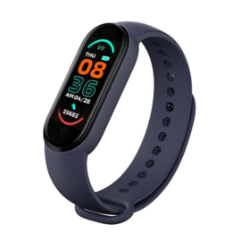 Stappenteller hartslagmeter fitness tracker band mi band 6 M6 *ZWART*