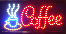 Coffee koffie lamp LED verlichting reclame bord lichtbak #K