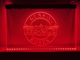 Guns N Roses neon bord lamp LED verlichting reclame lichtbak *rood*