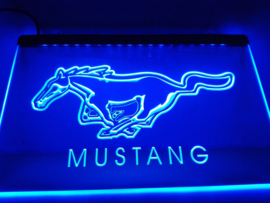 Mustang neon bord lamp LED cafe verlichting reclame lichtbak