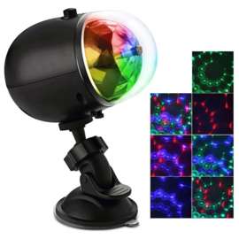 Discolamp disco lamp bol discobol verlichting *accu* + zuignap + houder