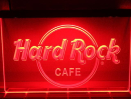 Hard rock neon bord lamp LED verlichting reclame lichtbak XL 40x30cm *rood*