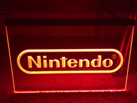 Nintendo game neon bord lamp LED verlichting reclame lichtbak *rood*