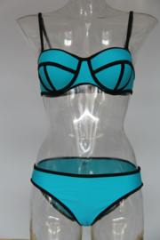 Beugel bikini Neopreen triangle M L *ZOMER 2024* TURQUOISE